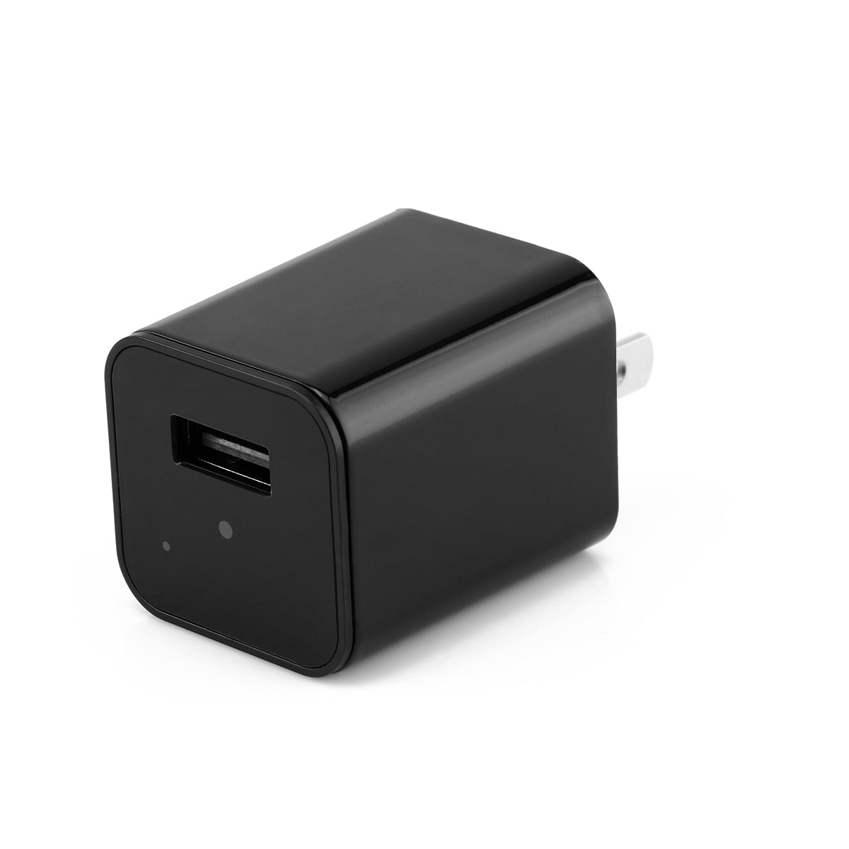 Teal Simba HD 1080P hidden camera USB charger for home security, showing a sleek black USB charger with discreet camera lens.