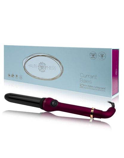 Sky Blue Thrace Hauteness Max Volume Clipless Curler 32mm for creating voluminous, styled curls in hair.