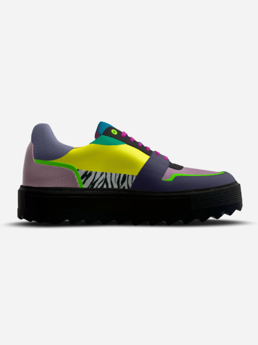 White Chaos vegan sneakers Riverside Rush BYMANYC ® New York, stylish footwear with a clean, modern design and eco-friendly materials.