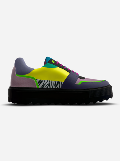 White Chaos vegan sneakers Riverside Rush BYMANYC ® New York, stylish footwear with a clean, modern design and eco-friendly materials.