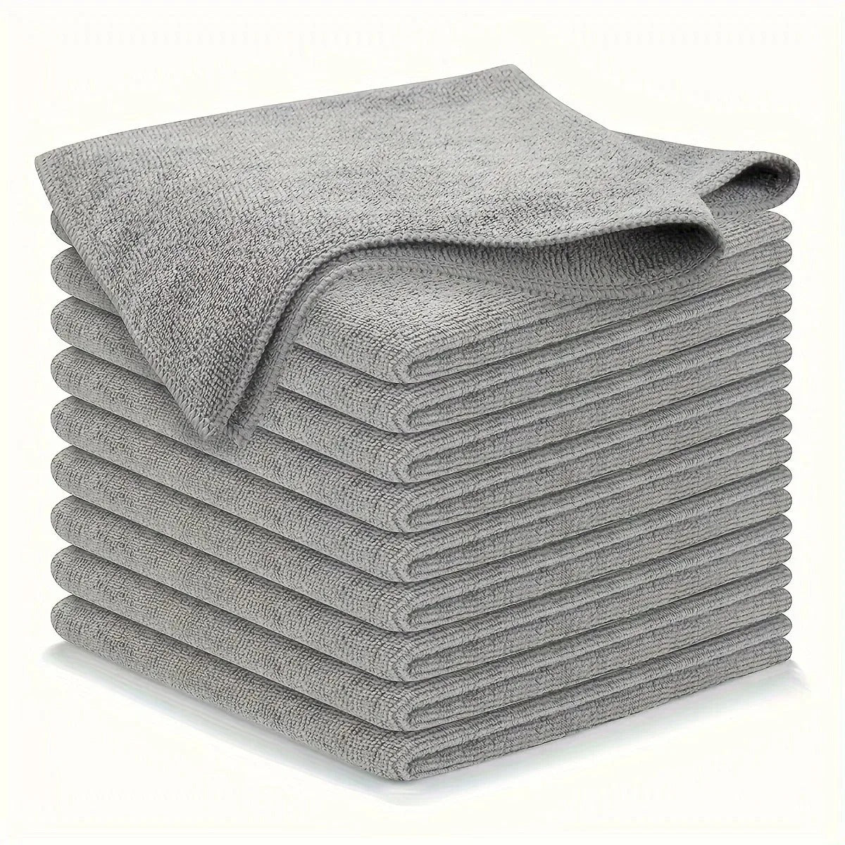 Coffee Broadleaf microfiber kitchen cleaning cloths, lint-free and reusable, shown in a close-up with a soft, textured fabric surface.