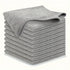 Coffee Broadleaf microfiber kitchen cleaning cloths, lint-free and reusable, shown in a close-up with a soft, textured fabric surface.