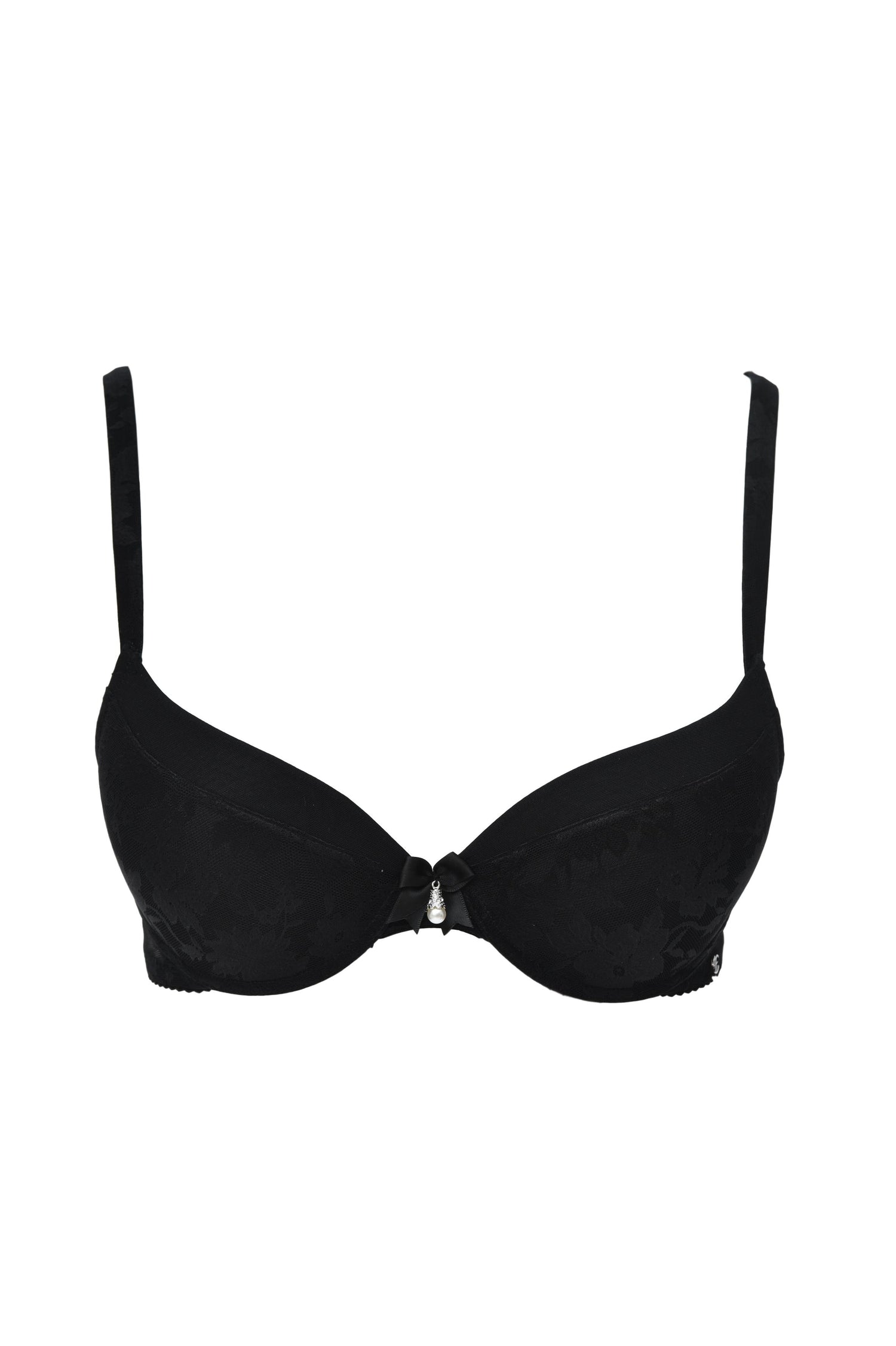 Turquoise Atalanta haute couture lingerie bra with graduated cups, designed for B and C cup sizes, in elegant fabric.
