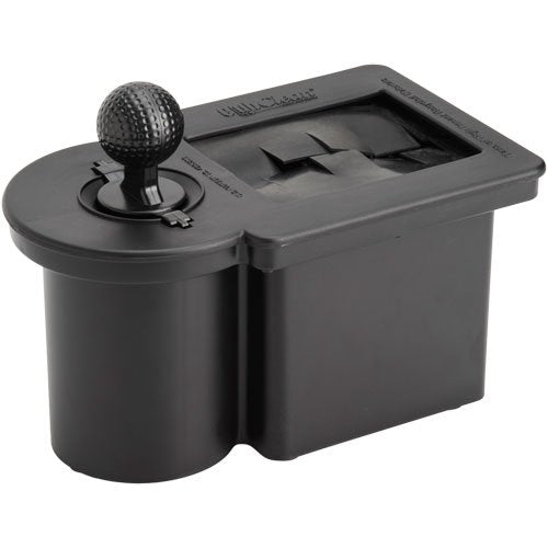 Emerald Coco Club Clean golf club and ball cleaning unit with brush and cleaning solution for golf accessories.