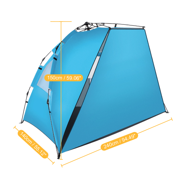 Lilac Milo outdoor camping fiberglass pole beach tent with Oxford cloth, lightweight and portable for outdoor sports and beach trips