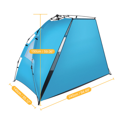 Lilac Milo outdoor camping fiberglass pole beach tent with Oxford cloth, lightweight and portable for outdoor sports and beach trips