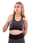 Black Lazurite Arleta seamless sports bra for women, featuring a supportive, comfortable fit and smooth fabric.