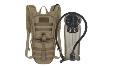 Indigo Eurybia tactical hydration backpack with 2.5L bladder, thermal insulation, adjustable straps, and outdoor sports design