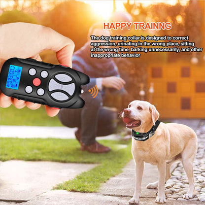 Teal Simba dog training electric collar with remote control, featuring three training modes for effective pet behavior management.