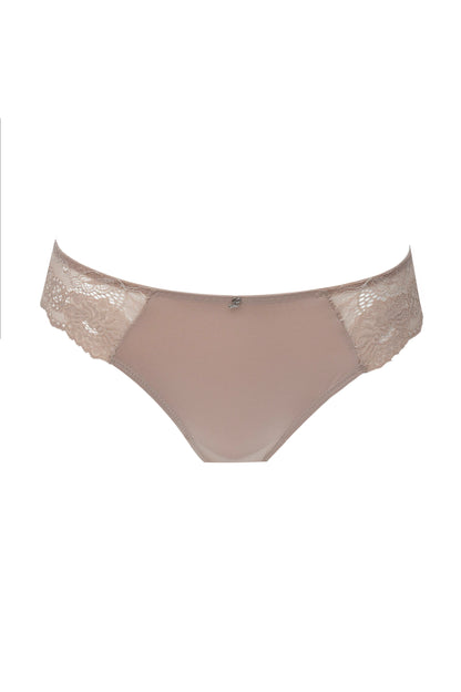 Turquoise Atalanta Feel Good Line Brazilian lingerie with lace details and a comfortable fit, shown on a model.