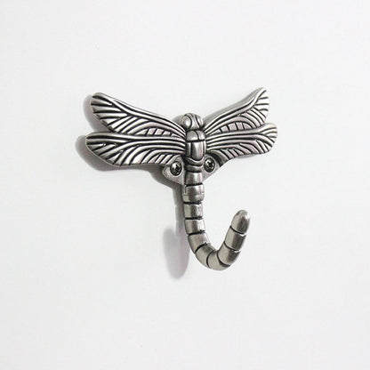Fuchsia Molly Dragonfly Coat Hook, novelty wall-mounted hook with a detailed dragonfly design, ideal for hanging coats or accessories.