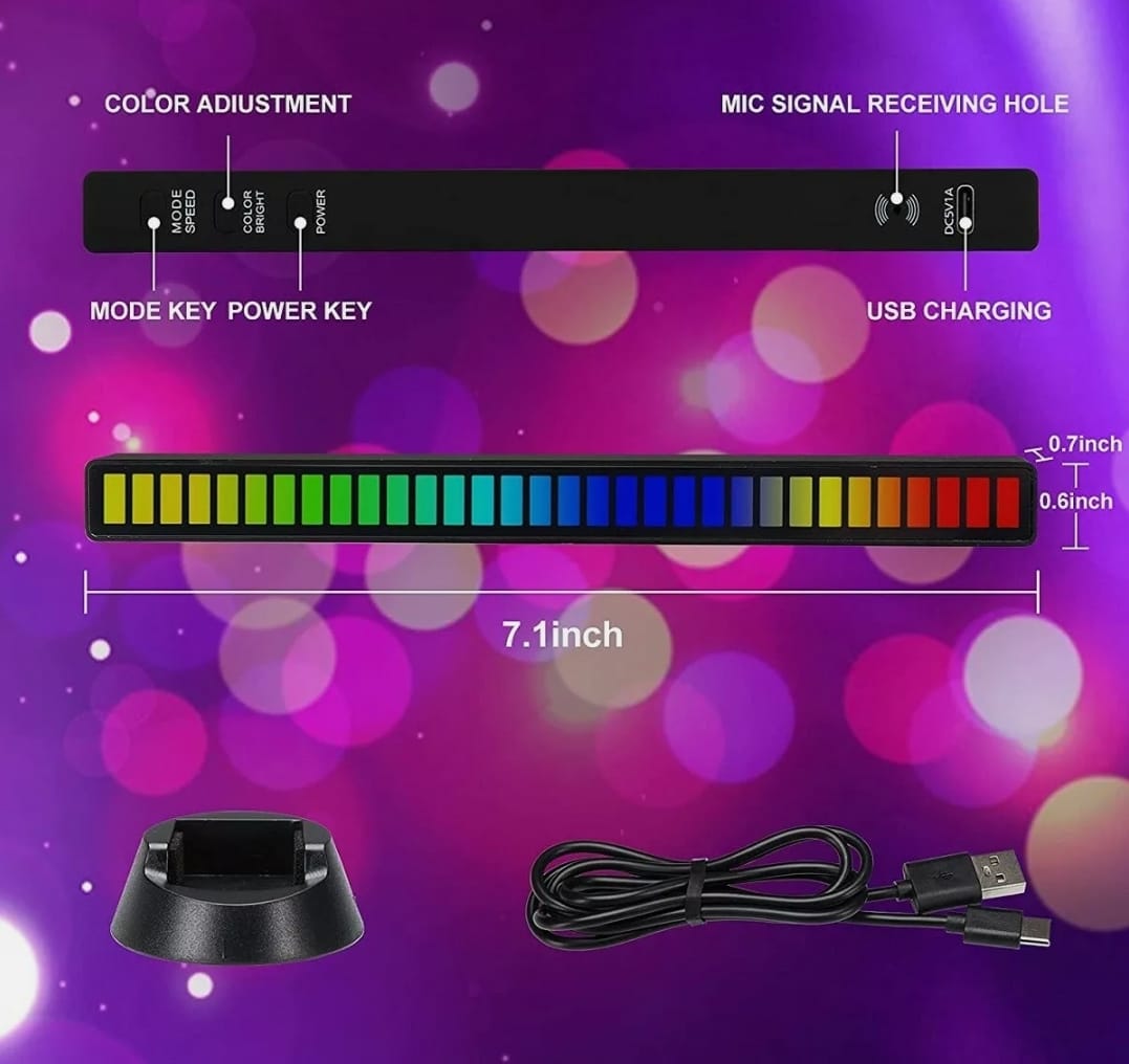 Yellow Pandora Dragon Sound Reactive Music Light Bar pair, LED lighting bars that sync with music and glow dynamically.