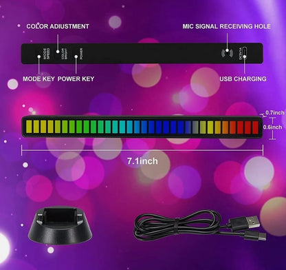 Yellow Pandora Dragon Sound Reactive Music Light Bar pair, LED lighting bars that sync with music and glow dynamically.
