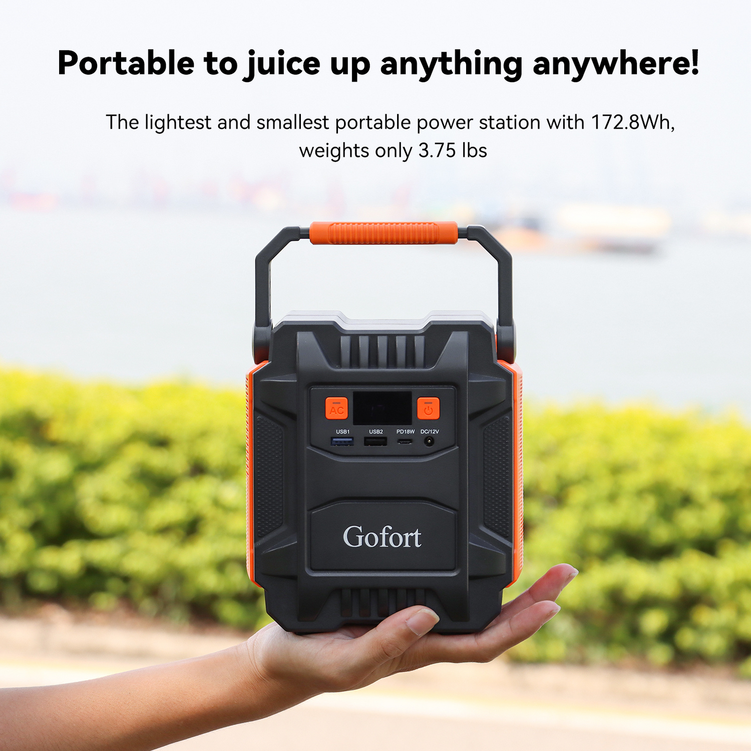 Lilac Milo 200W solar power bank and portable generator with multiple outlets, ideal for camping and outdoor tech accessories.