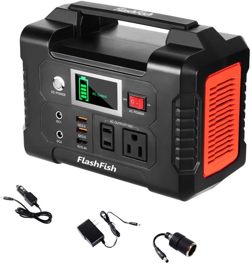 Portable Lilac Milo 200W 40800mAh outdoor generator with energy power supply, tech accessories for camping and outdoor use.