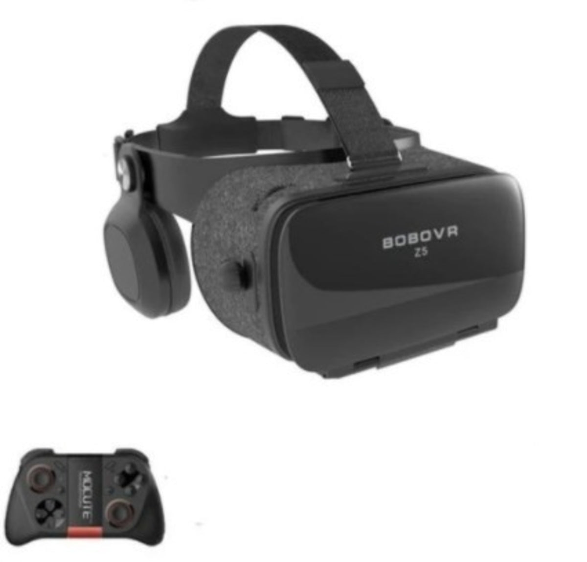 Yellow Pandora Dragon VR gaming 3D stereo headset with Bluetooth controller, showing the headset and gaming accessories on a white background.