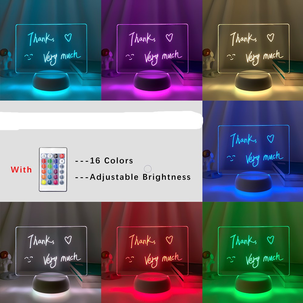 Lilac Milo touch control 3D night light with message board, rewritable base, and modern tech accessory design.