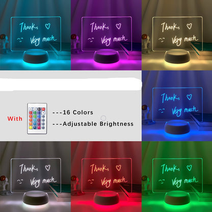 Lilac Milo touch control 3D night light with message board, rewritable base, and modern tech accessory design.