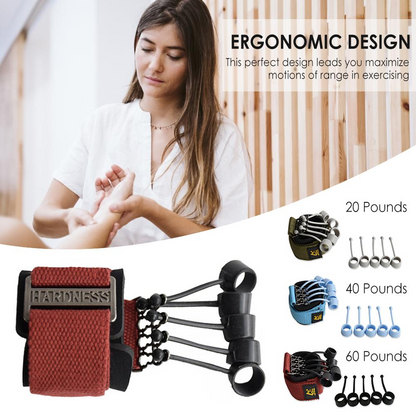Lilac Milo finger gripper strength trainer with hand yoga resistance band for grip and finger strength exercises.