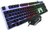 Scarlet Ares Jedel GK100 white gaming keyboard and mouse bundle with sleek design and backlit keys, ideal for gaming setups.