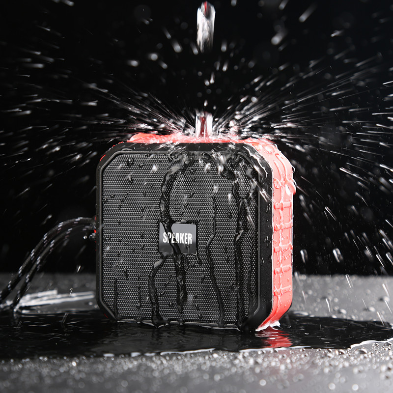 Teal Simba waterproof portable wireless Bluetooth 5.0 speaker for outdoor use, showing the compact, rugged design on a surface.