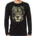 Indigo Tiger lion long sleeve T-shirt featuring a lion wearing glasses, casual and stylish apparel for animal lovers.