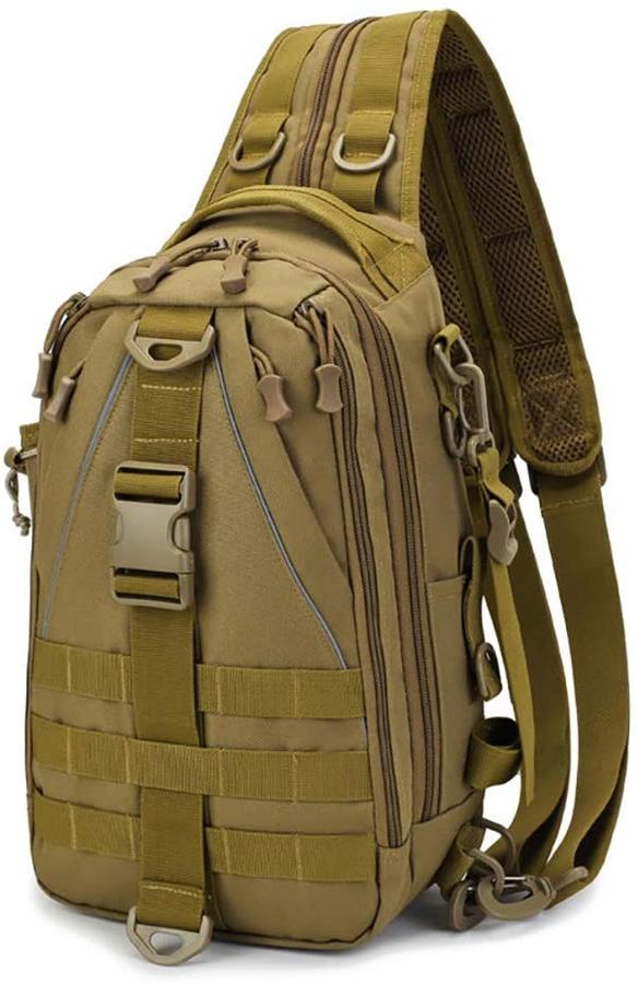 Waterproof Amethyst Osage LUXHMOX fishing gear backpack with multiple compartments and durable straps, designed for outdoor fishing trips.