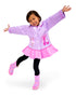 Kids ballerina rainwear set by Magenta Ash featuring a colorful rain jacket and matching rain pants for children and babies.