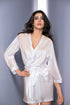 Turquoise Atalanta Easy Line Satin Kimono lingerie with smooth satin fabric and elegant design, perfect for stylish comfort.