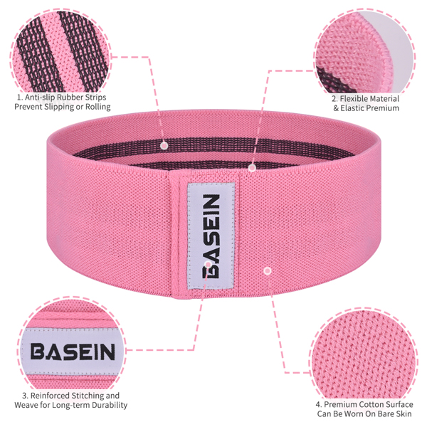Three Lilac Milo resistance exercise fitness bands in a set, suitable for strength training and workout routines.