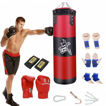 Yellow Pandora boxing trainer fitness punching bag set for boxing and martial arts training, with gloves and stand.