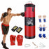 Yellow Pandora boxing trainer fitness punching bag set for boxing and martial arts training, with gloves and stand.