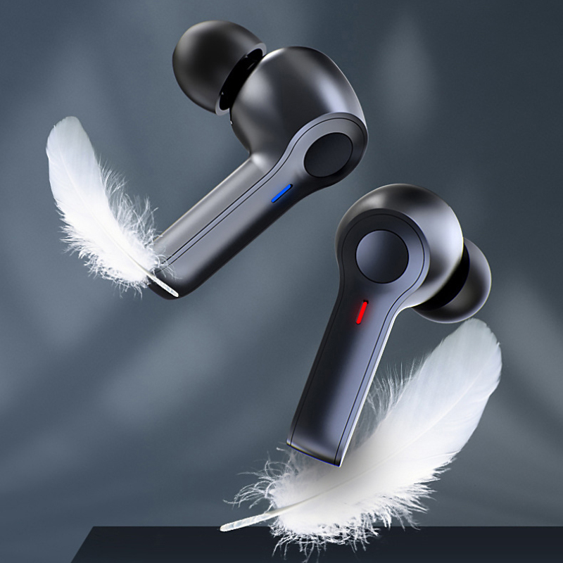 Teal Simba LED display wireless earbuds with Bluetooth TWS 5.0, compact tech accessories with sleek design.