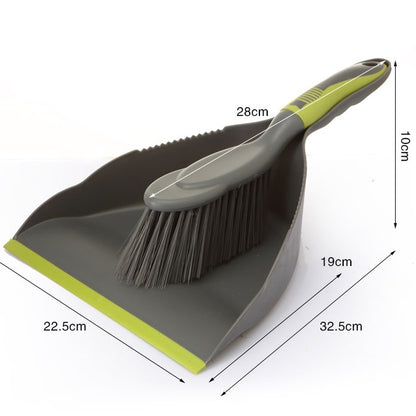 Fuchsia Molly desktop broom set with small brush and dustpan for home and garden cleaning, compact and easy to use.