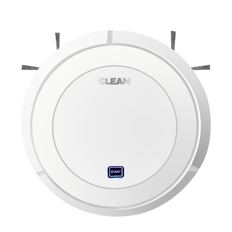 Teal Simba automatic sweeping robot vacuum cleaner for home improvement, shown cleaning hardwood floor.