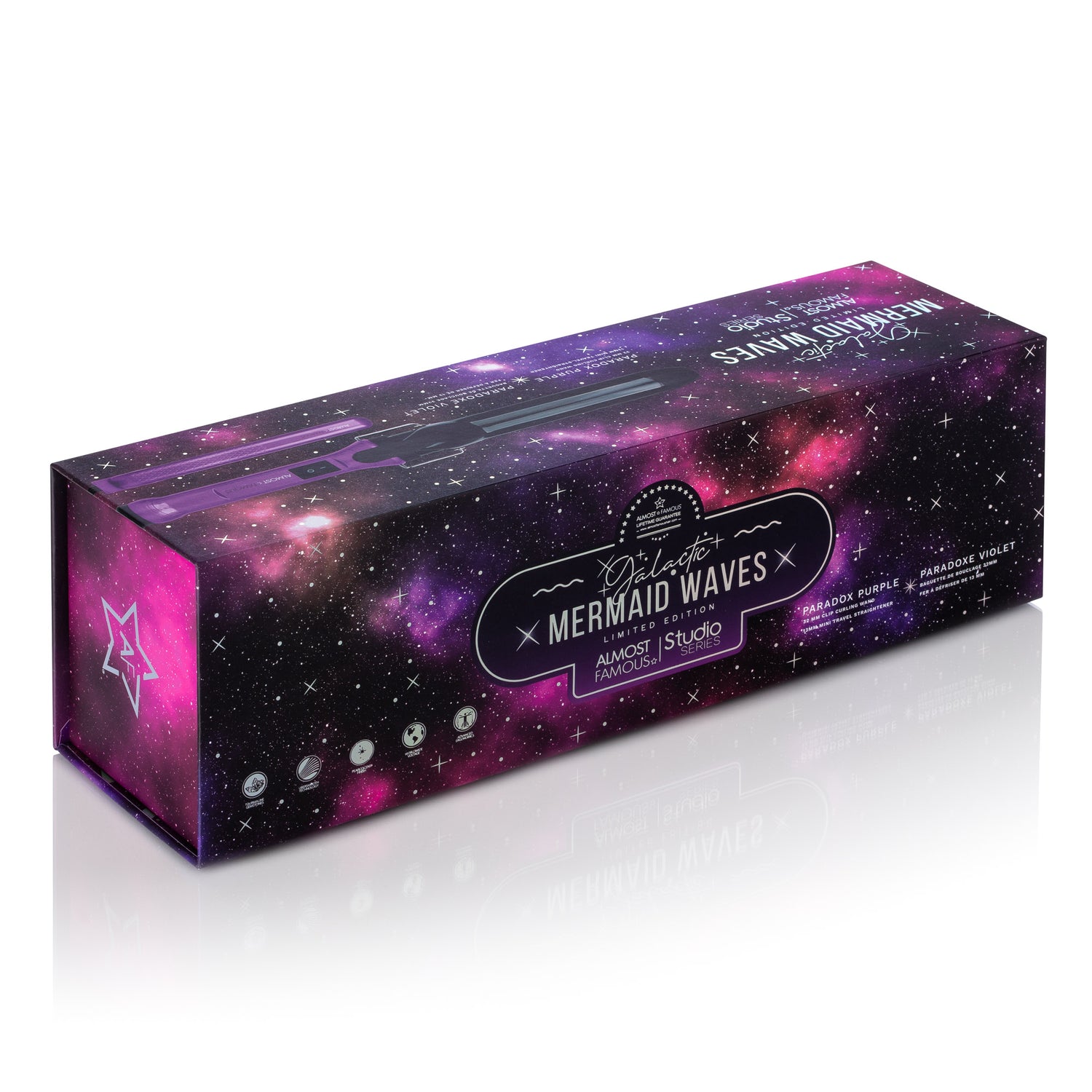 Sky Blue Thrace Mermaid Waves Galaxy haircare product featuring vibrant packaging with mermaid and galaxy design.