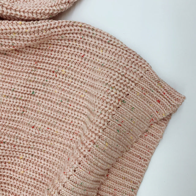 Carmine Juneberry SnuggleThread™ cotton knit baby sweater in soft pastel with long sleeves and cozy design for infants