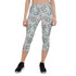 Maroon Sooty Easter Bunny Capri Leggings for women featuring cute bunny prints, activewear designed for comfort and style.