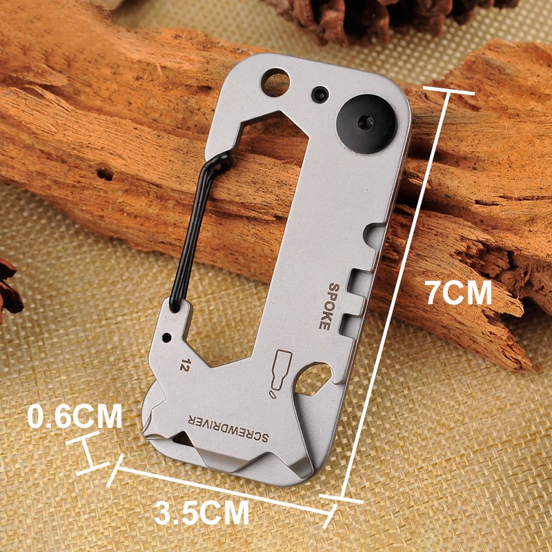 Fuchsia Molly 12-in-1 camping multi tool with various functions, stainless steel construction, and ergonomic handle for outdoor use.