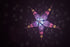 Violet XL handmade paper star lantern with five points, decorative lighting by Sky Blue Simba, perfect for festive décor.