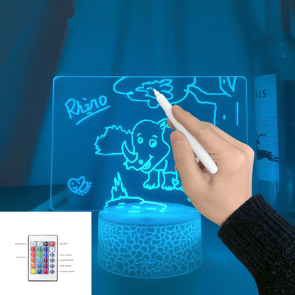 Rewritable night light with message board featuring a girl bedroom sleep light by Teal Simba, perfect for home decor.