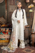 Cream white Salwar Kameez with contrast digital printed cotton dupatta, women&