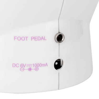 Lilac Milo portable desktop sewing machine with extension table, compact home sewing device for household craft projects.