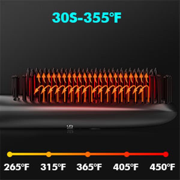 Teal Simba hair straightener brush with ionic generator, featuring a sleek design and fast, even heating for smooth, straight hair.