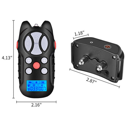 Teal Simba dog training electric collar with remote control, featuring three training modes for effective pet obedience.