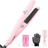 Teal Simba MiroPure 2-in-1 Infrared Ceramic Flat Iron Hair Straightener showing sleek black design and ceramic plates.