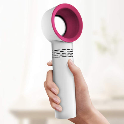 Copper Hecuba rechargeable USB bladeless handheld fan, portable mini cooling fan for travel and desk use.