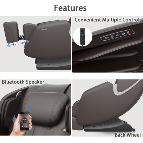 Teal Simba massage chair recliner with zero gravity design, airbag massage, and Bluetooth speaker in a modern home setting.