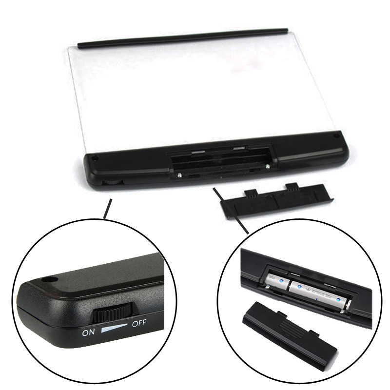 Lilac Milo portable LED tablet book light, compact night reading light with adjustable brightness for tech accessories.