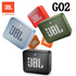 Lilac Milo IPX7 waterproof JBL GO 2 wireless Bluetooth speaker for outdoor use, showing its compact design and durable build.
